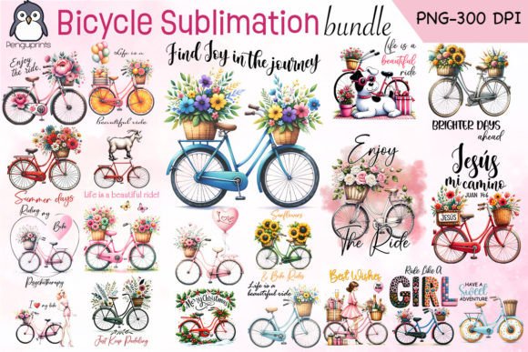 Bicycle Sublimation Bundle: Graphics for Craft Branding