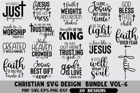 Christian SVG Design Bundle Vol. 6 for Creative Sellers