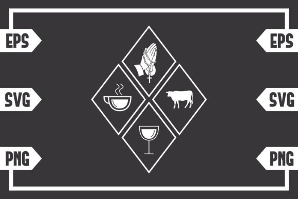 Coffee Jesus Wine and Cow: A Bold Graphic for Craft-Centric Branding