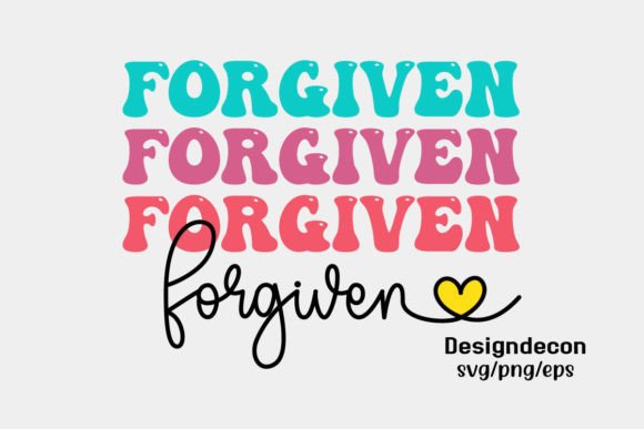Forgiven Heart Lettering: A Retro SVG for Real Embroidery Use