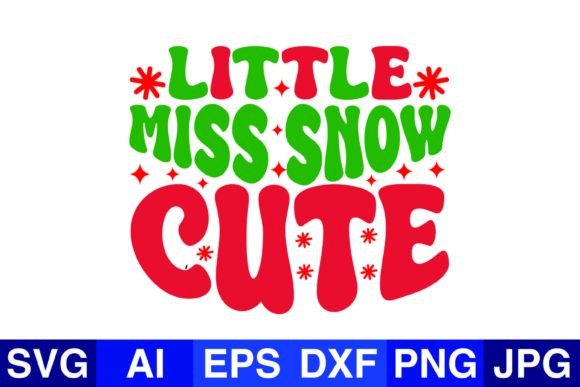 Little Miss Snow Cute Christmas SVG PNG: Festive Graphics for Crafts & Branding